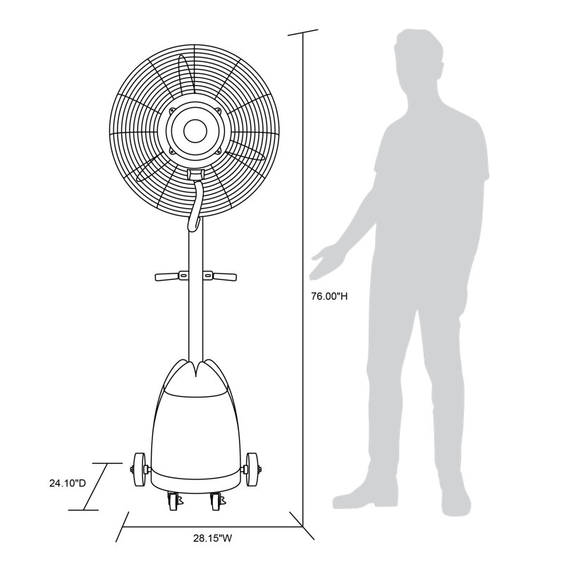 Newair 76'' Oscillating Pedestal/Standing Fan & Reviews Wayfair